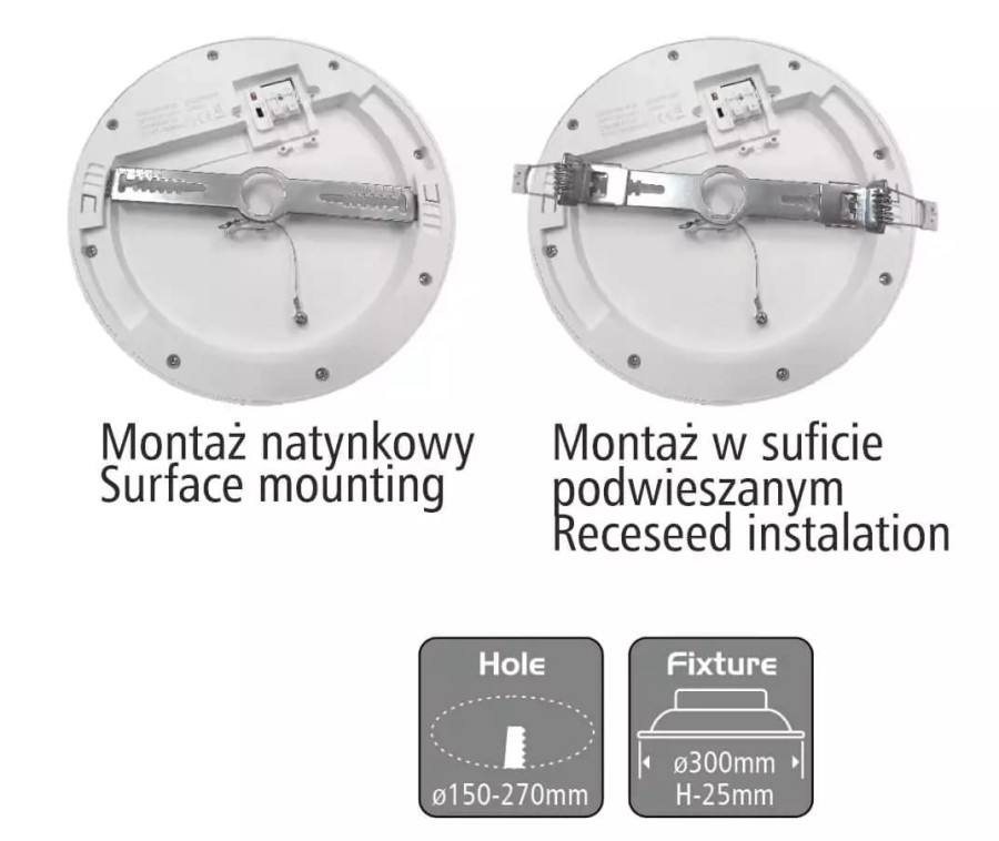 LUMAX Sphere III Combo 18W/25W 1850lm/2300lm 3000K/4000K/6000K IP44