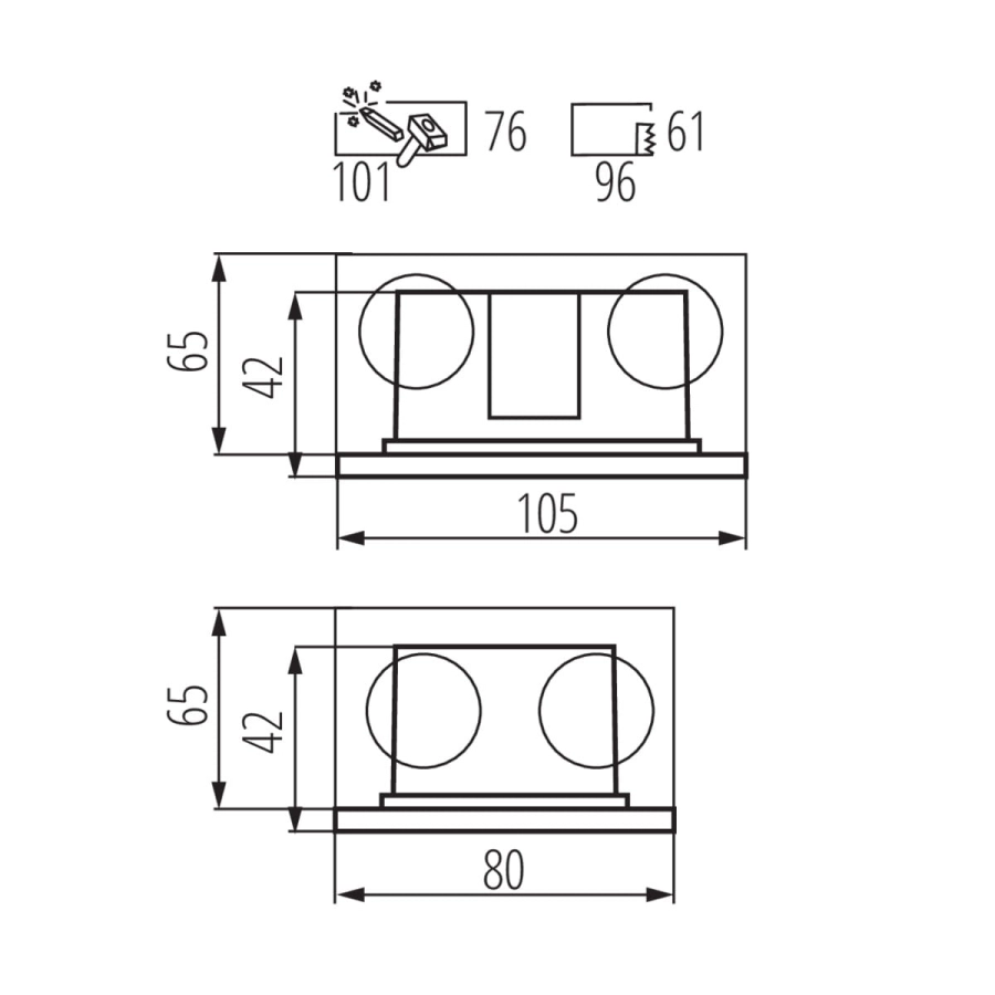 Kanlux GLASI LED 3W 140lm 4000K IP44 33693