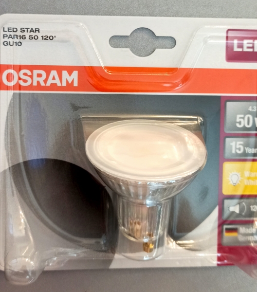 Osram LED Star PAR16 GU10 4.3W=50W 120°