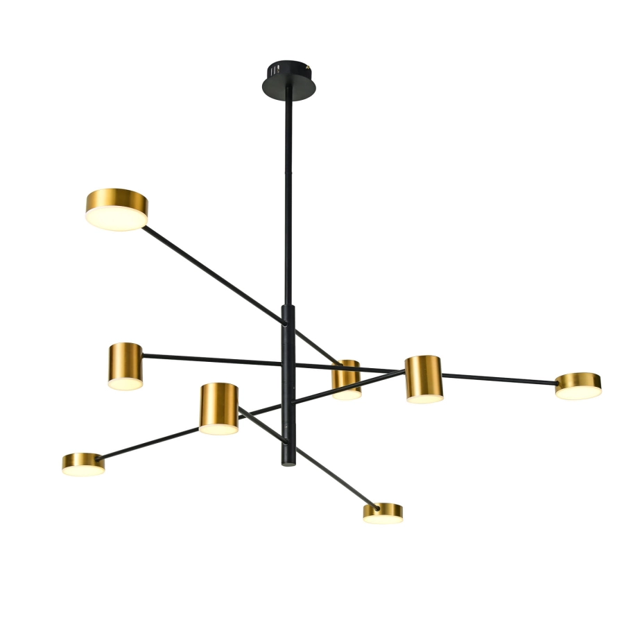 Remdal lampa wisząca PND-16374-8 BK+GD
