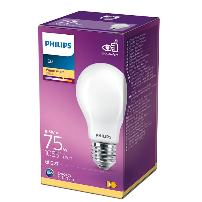 Philips żarówka LED E27 8.5W=75W WW 8718696705551