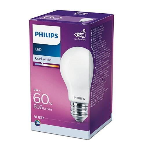 Philips żarówka LED E27 7W=60W CW 8718696705438