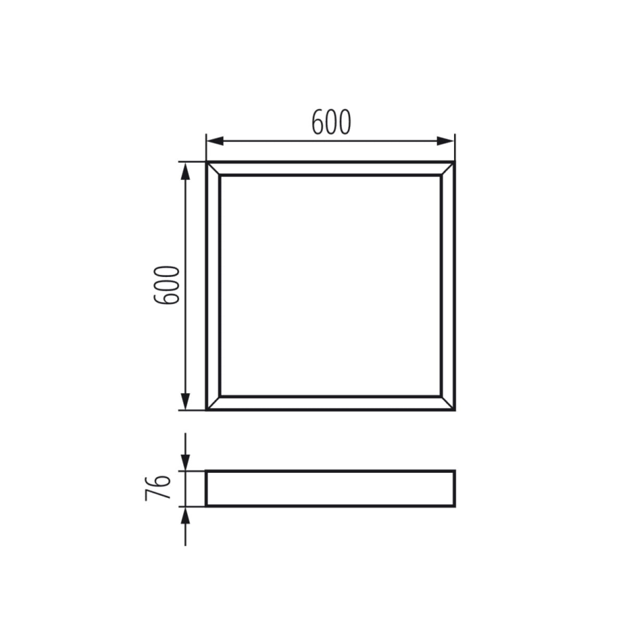 Kanlux ramka natynkowa ADTR-H 76MM 6060 W 33398