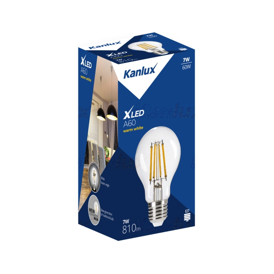 Kanlux żarówka dekoracyjna LED E27 XLED A60 7W