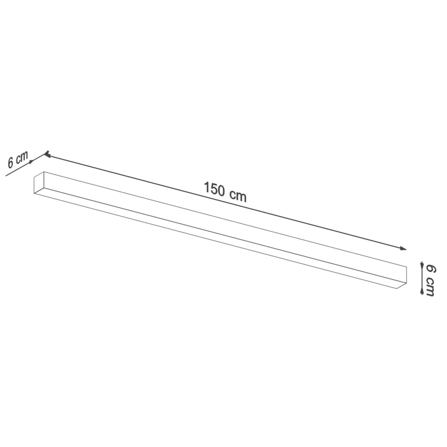 Thoro kinkiet PINNE 150 LED 39W 7200lm 3000K czarny TH.090