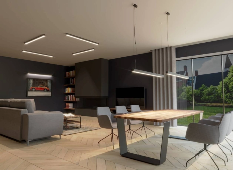 Thoro kinkiet PINNE 150 LED 39W 7200lm 3000K czarny TH.090