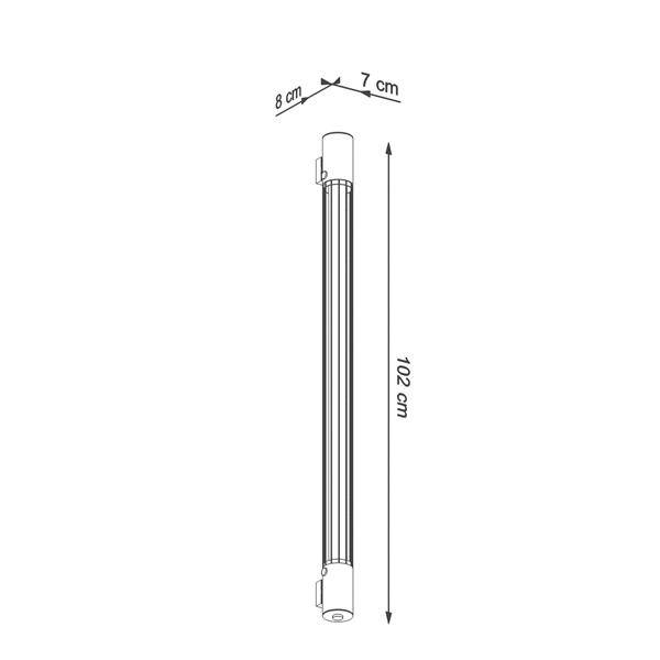 Thoro kinkiet VALO T8 14W 3000K czarny TH.009CZ