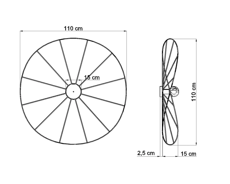 Thoro kinkiet ESKOLA 110 czarny TH.014CZ