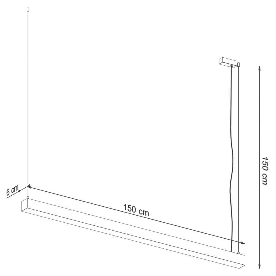 Thoro lampa wisząca PINNE 150 LED 39W 7200lm 4000K biała TH.086