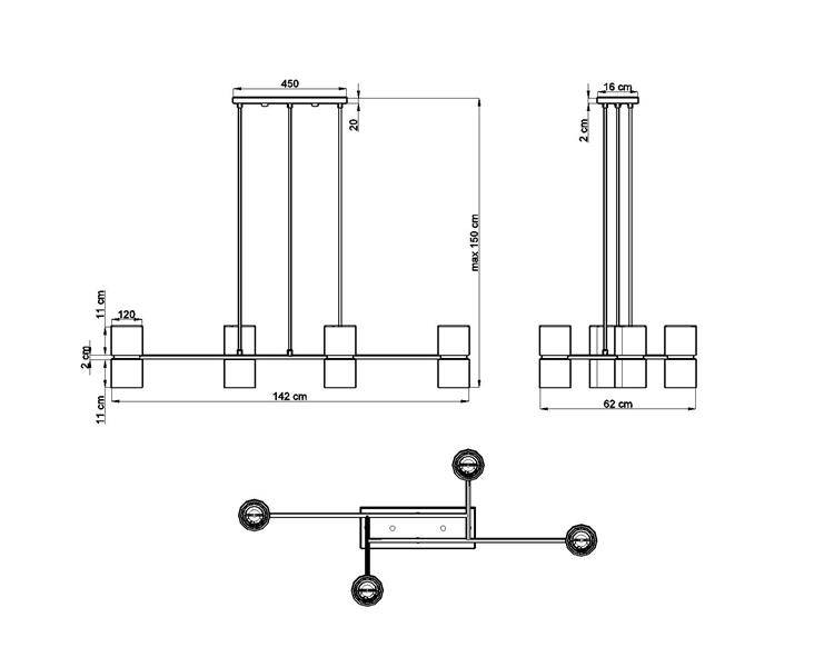 Thoro lampa wisząca KUKKIA czarna TH.004CZ
