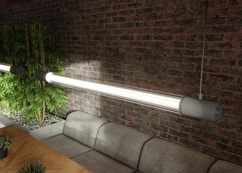 Thoro lampa wisząca VALO T8 14W 3000K czarna TH.008CZ