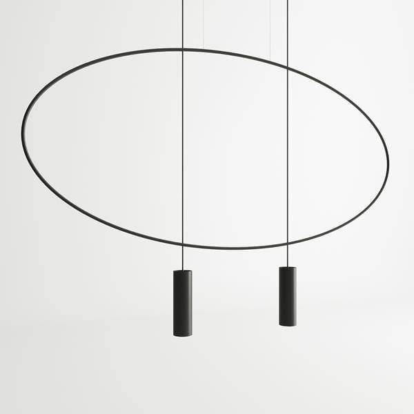 Thoro lampa wisząca HOLAR 2 czarna TH.017CZ