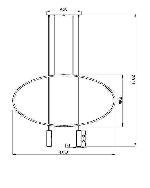 Thoro lampa wisząca HOLAR 2 czarna TH.017CZ
