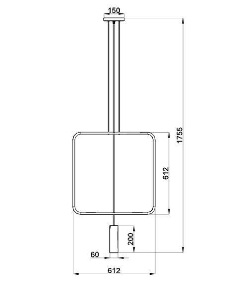 Thoro lampa wisząca RANA 1 czarna TH.018CZ