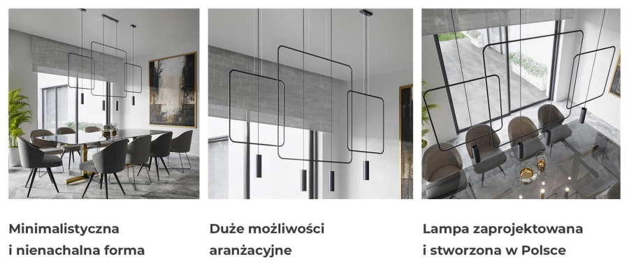 Thoro lampa wisząca RANA 1 czarna TH.018CZ