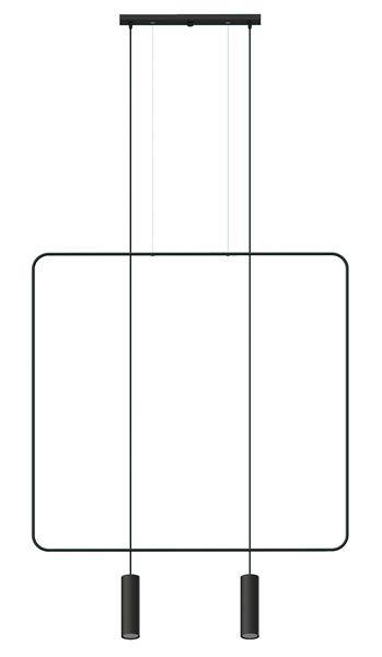 Thoro lampa wisząca RANA 2 czarna TH.019CZ