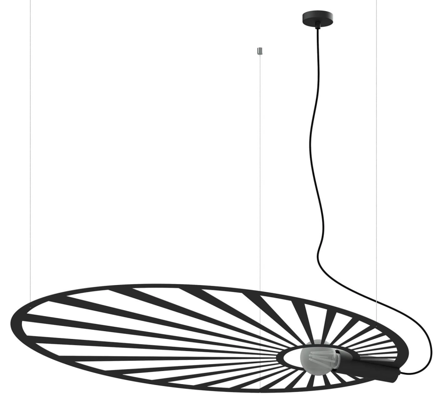 Thoro lampa wisząca LEHDET czarna TH.001CZ