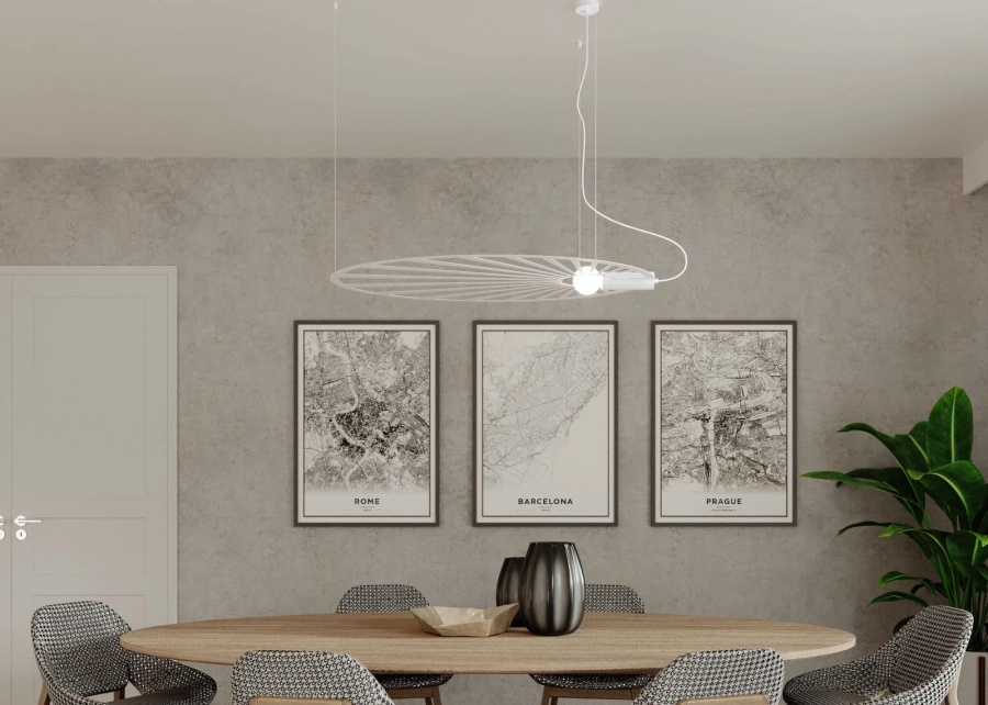 Thoro lampa wisząca LEHDET biała TH.001B