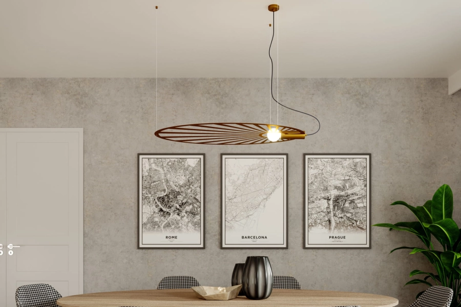 Thoro lampa wisząca LEHDET złota TH.001ZL
