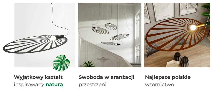 Thoro lampa wisząca LEHDET złota TH.001ZL