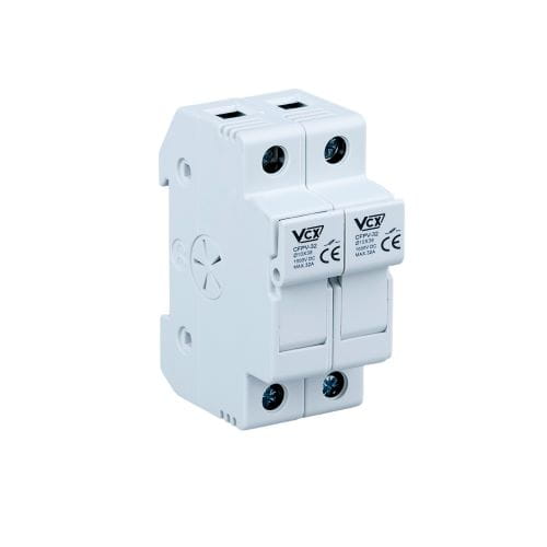 Podstawa bezpiecznikowa modułowa CFPV-32  PV 2P, 1-32A 1000VDC do zastosowania z wkładkami solarnymi gPV 10x38mm.