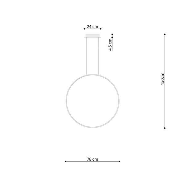 Thoro lampa wisząca RIO 78 LED 50W 5520lm 4000K czarna TH.120