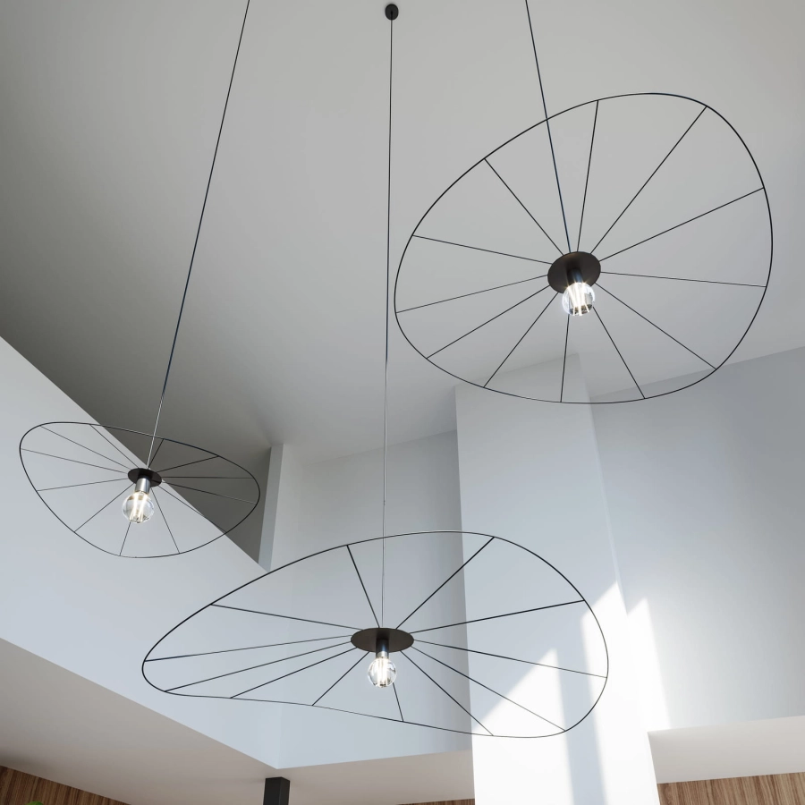 Thoro lampa wisząca ESKOLA 70 czarna TH.010CZ