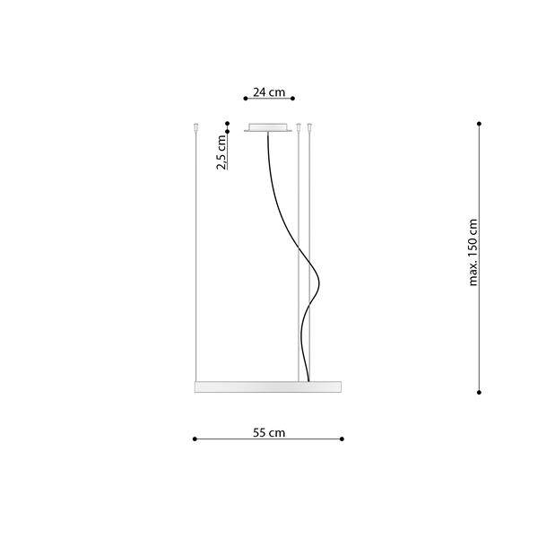 Thoro żyrandol RIO 55 LED 30W 3870lm 4000K biały TH.107