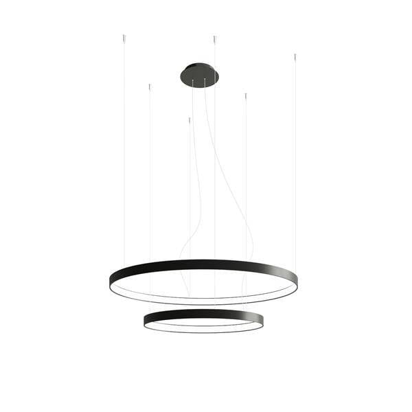 Thoro żyrandol RIO 2 55/78 LED 80W 9390lm 3000K czarny TH.137