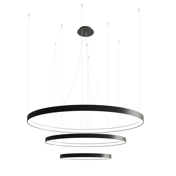 Thoro żyrandol RIO 3 55/78/110 LED 150W 17210lm 3000K czarny TH.138