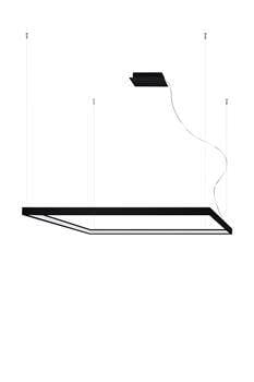 Thoro żyrandol NELYA L LED 70W 8096lm 4000K czarny TH.157