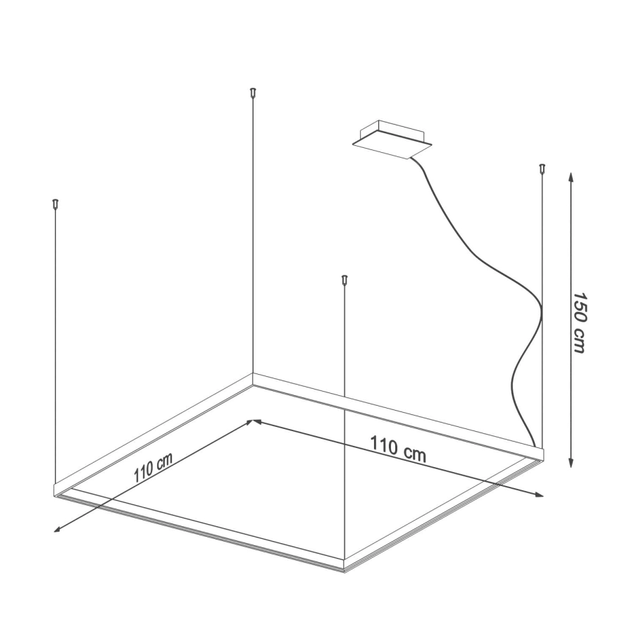 Thoro żyrandol NELYA L LED 70W 8096lm 4000K złoty TH.158