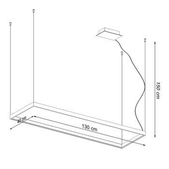 Thoro żyrandol TUULA L LED 50W 5751lm 3000K złoty TH.167