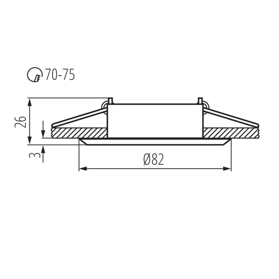 Kanlux EVIT CT-DTO50-AL oprawa sufitowa aluminium 18561