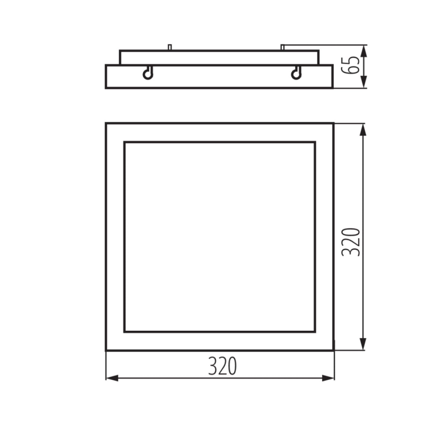 Kanlux TYBIA M 25W-NW-SE B plafon LED 25W 4000K 2600lm 24647