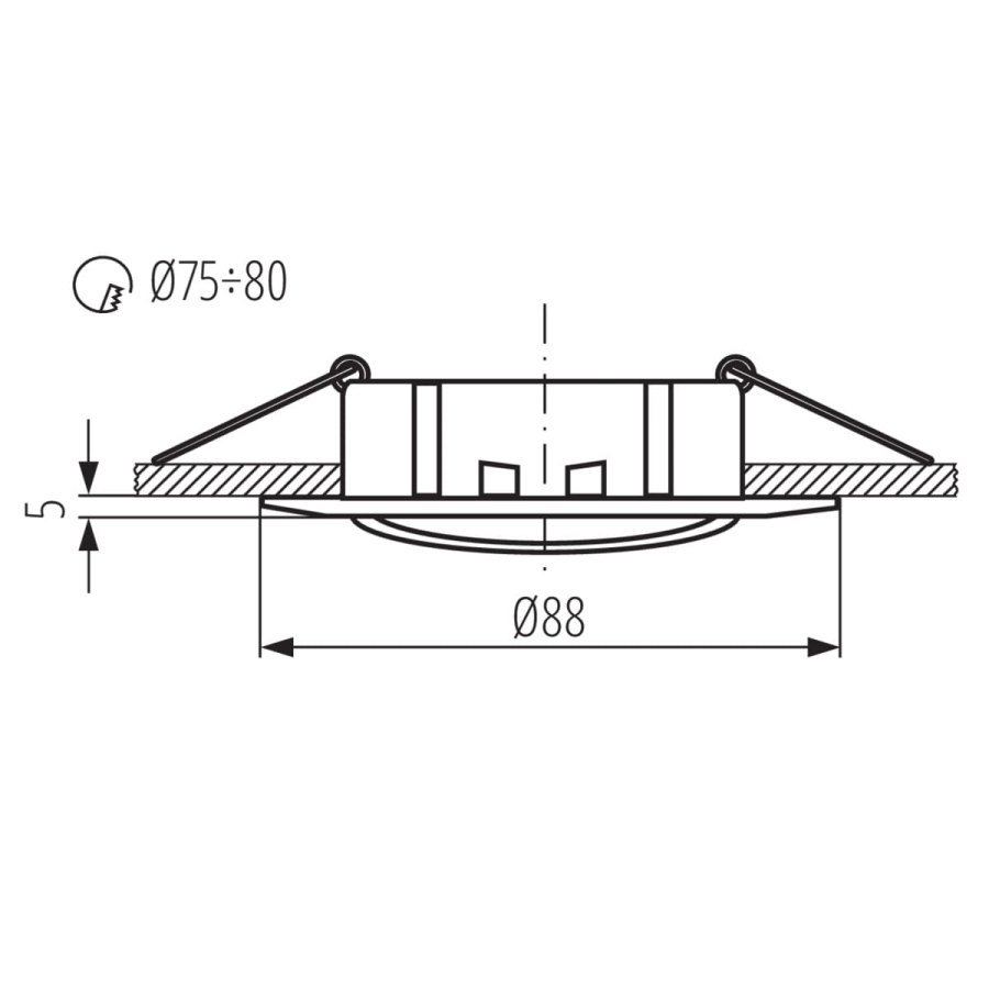 Kanlux LUTO CTX-DT02B-W oprawa sufitowa biała 2590