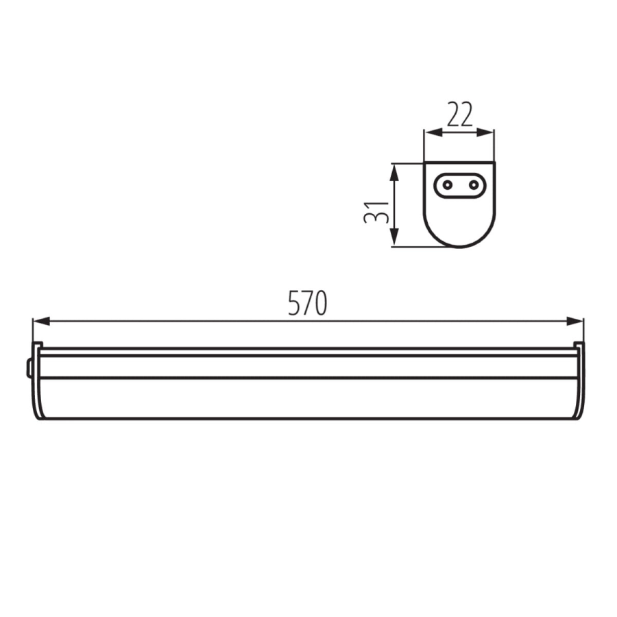 Kanlux LINUS LED 7W-NW oprawa podszafkowa 27591