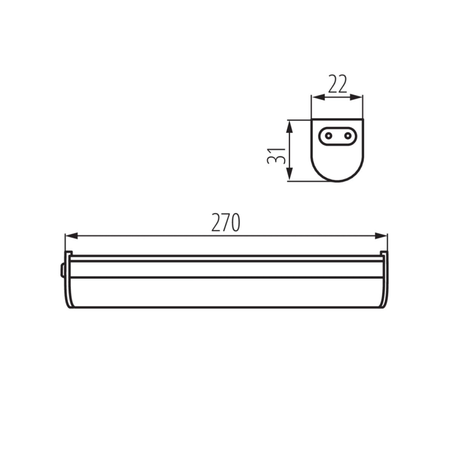 Kanlux LINUS LED 4W-NW oprawa podszafkowa 27590