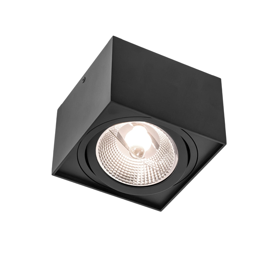 Spectrum LED - Wojnarowscy oprawa sufitowa CHLOE AR111 kwadratowa czarna SLIP005039