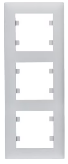 Ramka 3-krotna pionowa srebrny