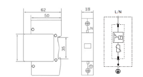 schemat ogranicznik przepięć