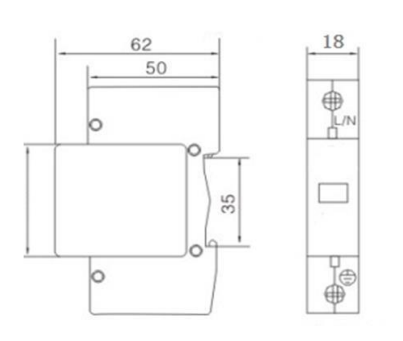 Ogranicznik przepięć klasy B+C 1P
