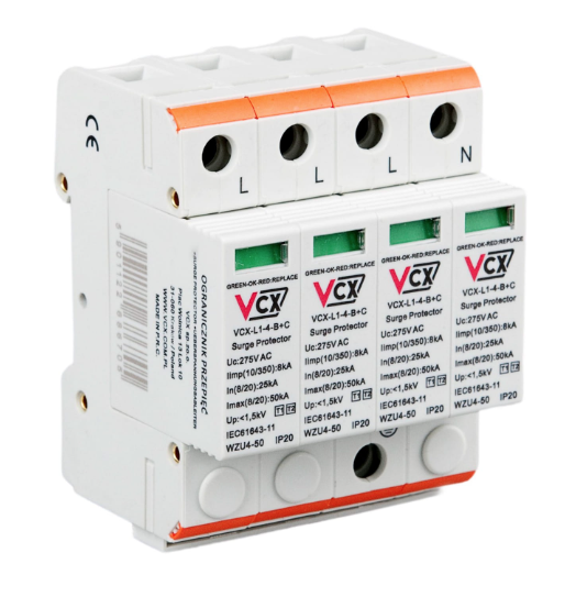 Ogranicznik przepięć klasy B+C 4P