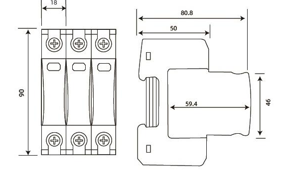 Ogranicznik wymiary green