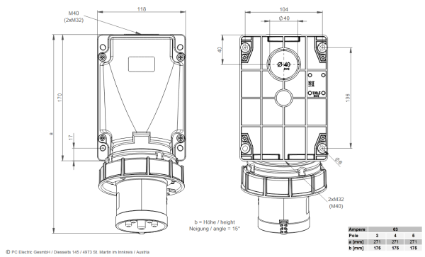 rysunek techniczny 63A