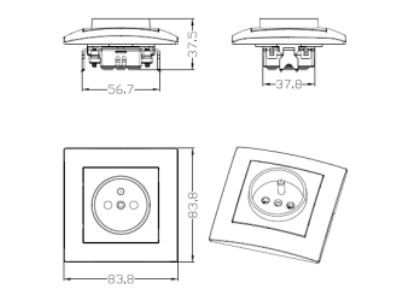 wymiary gniazda pojedynczego