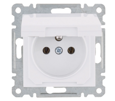 gniazdo z uziemieniem z klapką