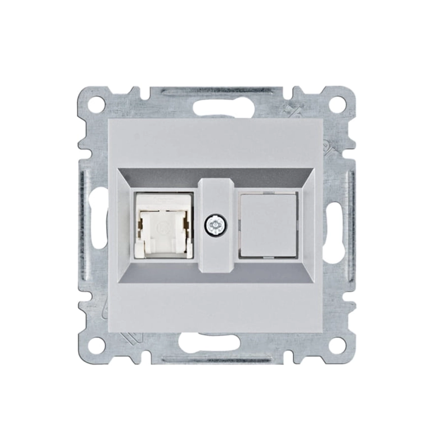 Gniazdko komputerowe pojedyńcze RJ45 białe WL2112.webp