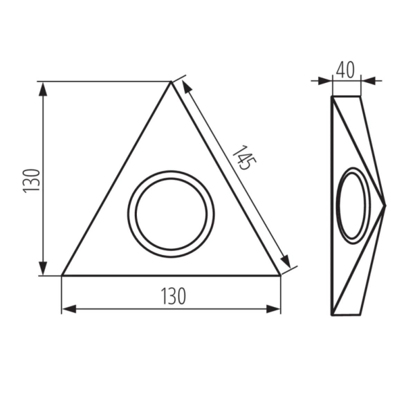 Oprawa trójkątna podszafkowa Kanlux Zepo LFD - T02 - W, model 36631_2.webp