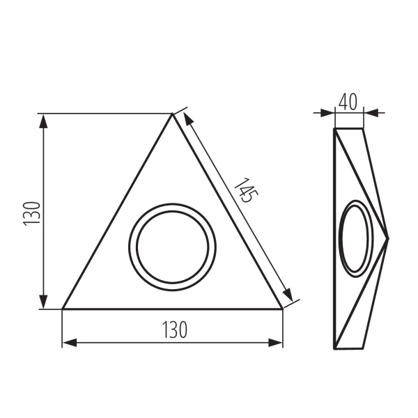 Oprawa trójkątna podszafkowa Kanlux Zepo LFD-T02-B, model 36630_2.webp